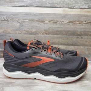 Brooks Caldera 4 Men's Size 15 Black Orange Trail Running Shoes 1103281D014